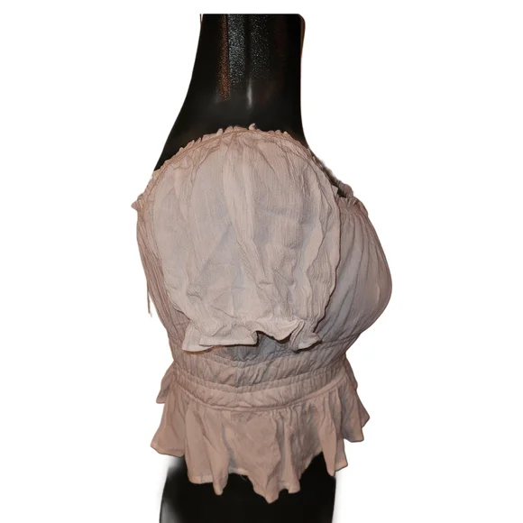 White Ruffled Women's Top - Picture 4 of 7